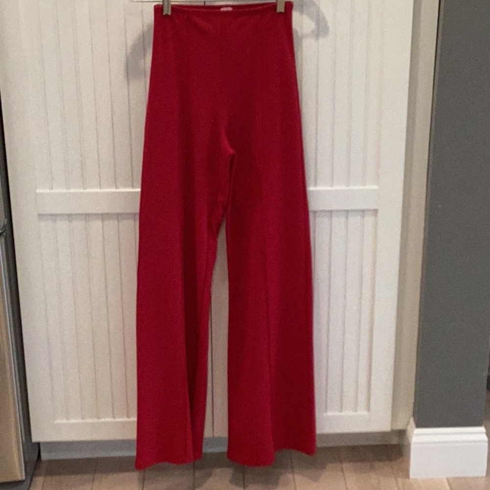 Red Elastic Waist Pants. Size 0.